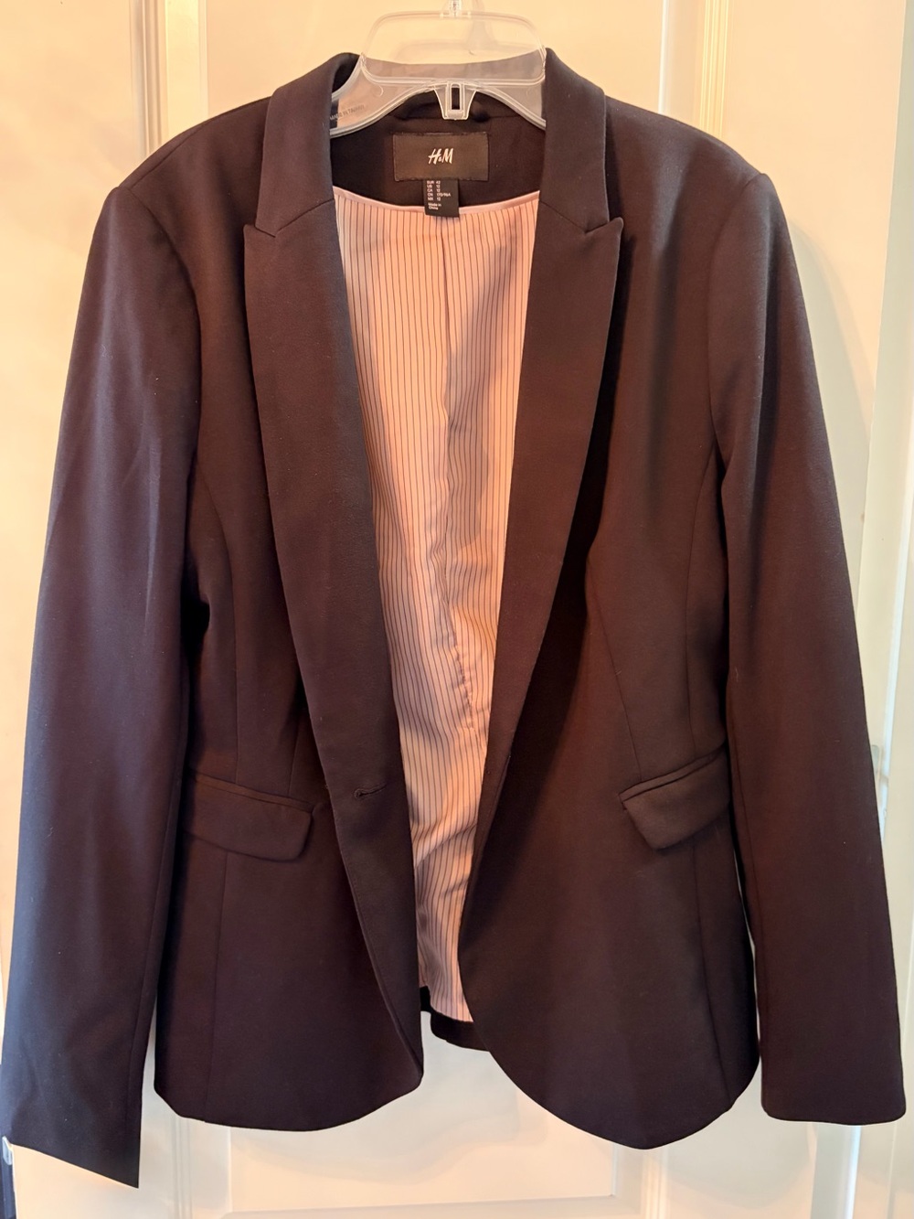 H&M Black Women's Tailored Blazer, 12